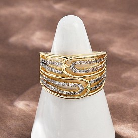 Латунные микро проложить манжеты кольца кубического циркония