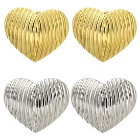 Ионное покрытие (ip) 304 серьги-гвоздики в форме сердца из нержавеющей стали