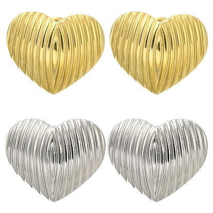 Ионное покрытие (ip) 304 серьги-гвоздики в форме сердца из нержавеющей стали