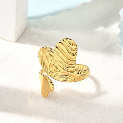 304 Кольца-манжеты в форме сердца из нержавеющей стали для женщин, ионное покрытие (ip)