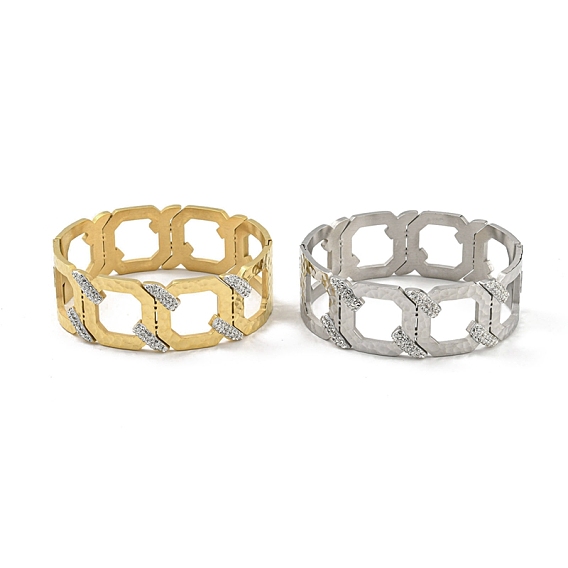 304 женские браслеты на шарнирах из нержавеющей стали с кристаллами и стразами