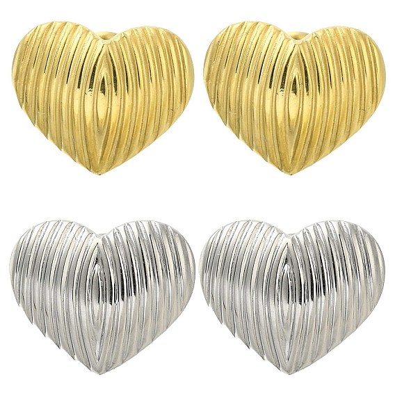 Ионное покрытие (ip) 304 серьги-гвоздики в форме сердца из нержавеющей стали