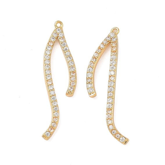 Латунные микро проложить кубического циркония подвески, без никеля , реальный 18 k позолоченный