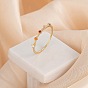 925 Sterling Silver Stackable Thin Finger Ring, Colorful Cubic Zirconia Ring for Women, with S925 Stamp