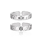 Brass Enamel Cuff Open Rings for Couple
