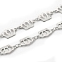 304 Stainless Steel Crown Link Chains, Soldered, with Spool