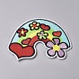 Computerized Embroidery Cloth Iron on/Sew on Patches, Costume Accessories, Appliques, Rainbow & Flower & Heart