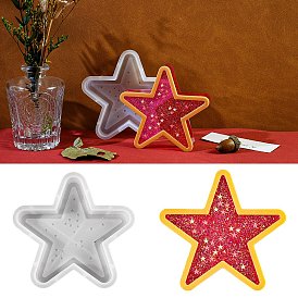 Star Silicone Display Molds, Resin Casting Molds, for UV Resin, Epoxy Resin Craft Making