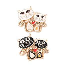 Булавки с кошачьей эмалью, штыри отворотом сплава горного хрусталя для одежды рюкзака, золотой свет