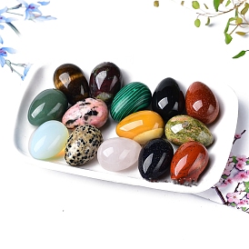 Natural & Synthetic Gemstone Egg Display Decorations, Home Office Decoration