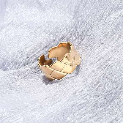 304 открытые манжеты из нержавеющей стали для женщин, ромб, ионное покрытие (ip)