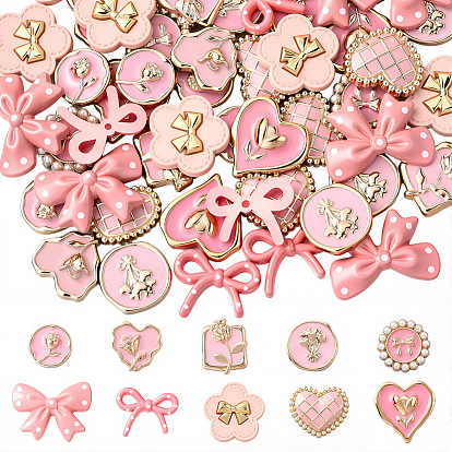 60шт. кабошоны из эмалевой смолы, разнообразные