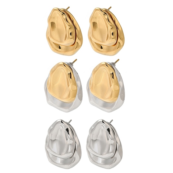 Женские серьги-гвоздики из нержавеющей стали, слеза