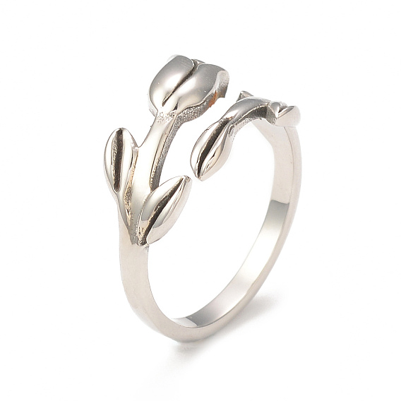 304 открытый браслет-манжета из нержавеющей стали для женщин