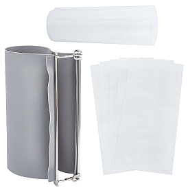 Silicone Heat Transfer Printing Cup Clasp, with 304 Stainless Steel Findings and PVC Heat Shrinkage Wrap Bags