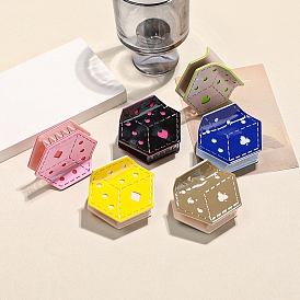 Заколки-когти с уксусной кислотой, игральная кость, шестиугольные аксессуары для волос для женщин и девочек