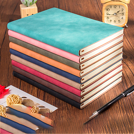 PU Leather Notebook, with Paper Inside, Rectangle, for School Office Supplies