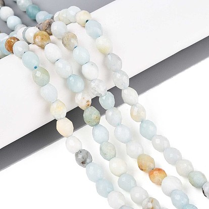 Натуральный цветок амазонитовые бусины пряди, баррель, граненые