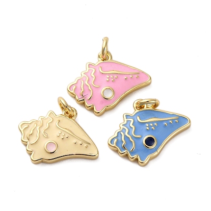 Латунь эмаль прелести, морской улитки, стойки покрытие, долговечный, с целью перехода в кольце, без кадмия и без свинца