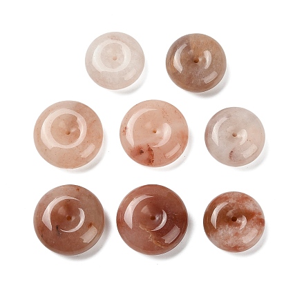 Подвески из натурального синьцзянского золотого шелка и нефрита, подвески в виде пончиков/пи-дисков