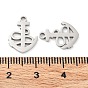 316 Surgical Stainless Steel Charms, Laser Cut, Manual Polishing, Anchor Charms