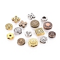 Tibetischen Stil Slide-on Charms, Mischformen, 10~19.5x8~16x2.5~5.5 mm, Bohrung: 1.5~8x5~11 mm