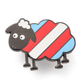 Alloy Enamel Pin Brooch, for Backpack Clothes, Sheep