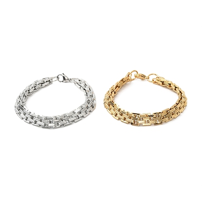 201 из нержавеющей стали часы группы браслеты, с 304 застежками из нержавеющей стали и соединительными кольцами