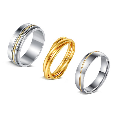 304 Stainless Steel Finger Rings, Twist