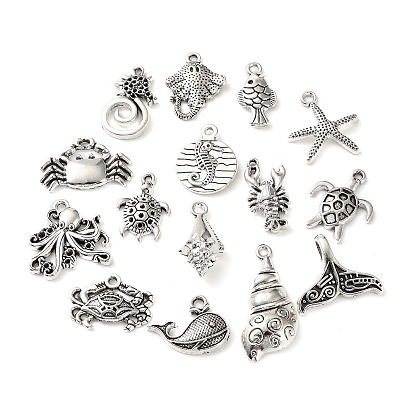 Сплавочные подвески тибетского стиля, морские животные амулеты