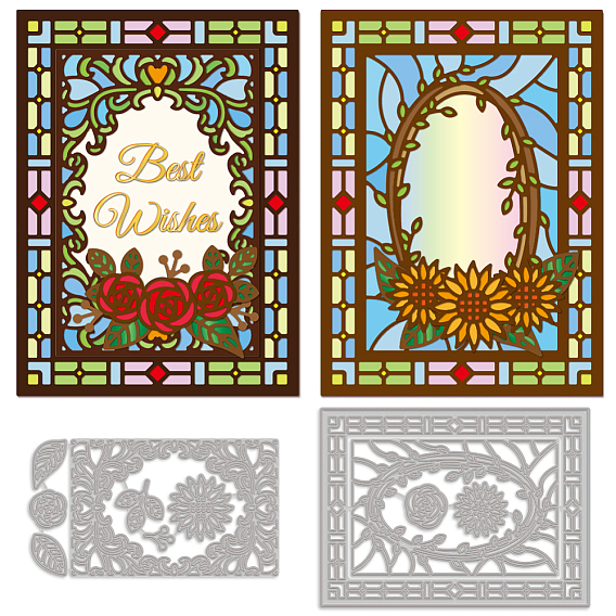 2 шт 2 стили трафареты для штампов из углеродистой стали, для diy scrapbooking, Фотоальбом, декоративная бумага для тиснения, цвет нержавеющей стали