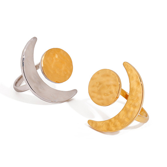 Луна и плоская круглая 304 манжета из нержавеющей стали