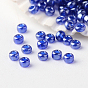 Grade A Round Glass Seed Beads, Transparent Colours Lustered