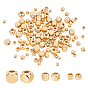 120Pcs 3 Style Brass Spacer Beads, Long-Lasting Plated, Textured Cube