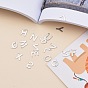 201 Stainless Steel Letter Charms, 11x5.5~12x0.5mm, Hole: 1mm