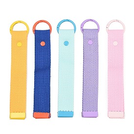 Декоративные подвески в виде плетеного полиэстерового ремешка на запястье, с застежкой с пружинным кольцом, для ключей, кошелек и рюкзак