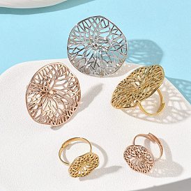 Регулируемые 304 манжеты из нержавеющей стали, цветок, ионное покрытие (ip)