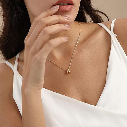 Латунные ожерелья с цепочкой-подвеской в форме коробки для женщин, золотые