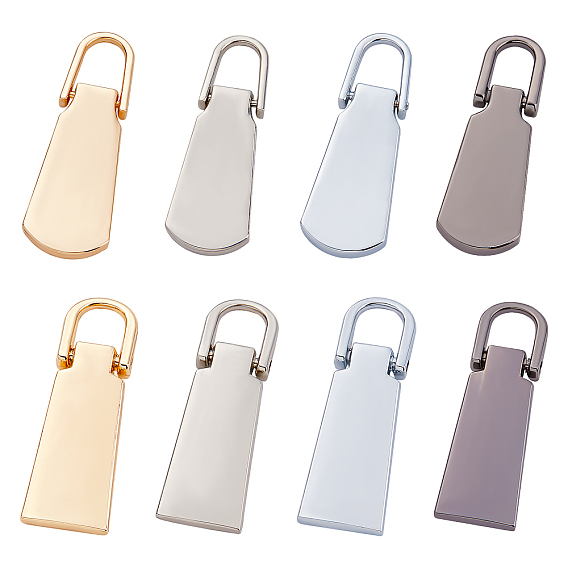 16Pcs 8 Styles Zinc Alloy Zipper Slider, for Garment Accessories