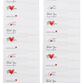 Writable Thank You Paper Hang Tags, Jewelry Display Paper Price Tags, with Adhesive Stickers