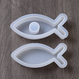 Fish Candle Holder Silhouette Silicone Molds, For Candle Making