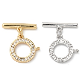 Латунные застежки-молнии из прозрачного кубического циркония, без кадмия, без никеля и без свинца, кольцо