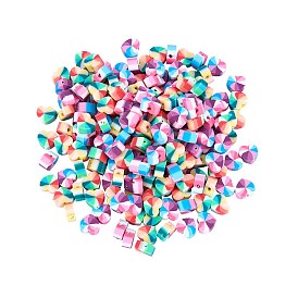 200Pcs 2 Colors Handmade Polymer Clay Beads, Heart