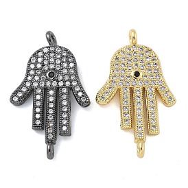 Стойка покрытие латунь микропаве прозрачный кубический цирконий ладонь соединительные подвески, долговечный, без свинца и без кадмия