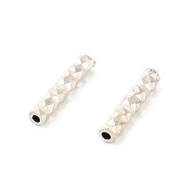 925 Sterling Silver Tube  Beads, Textured