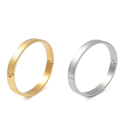 304 браслеты в форме сердца из нержавеющей стали с рифлеными сердечками