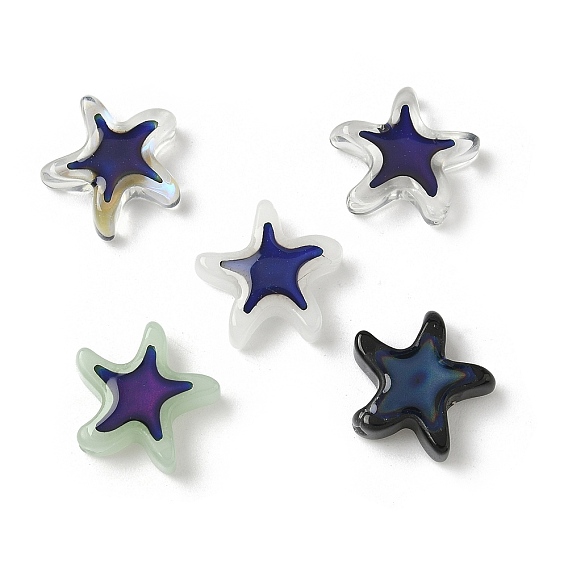 Стеклянные бусины, чувствительные к температуре бусины, меняющие цвет, звезда