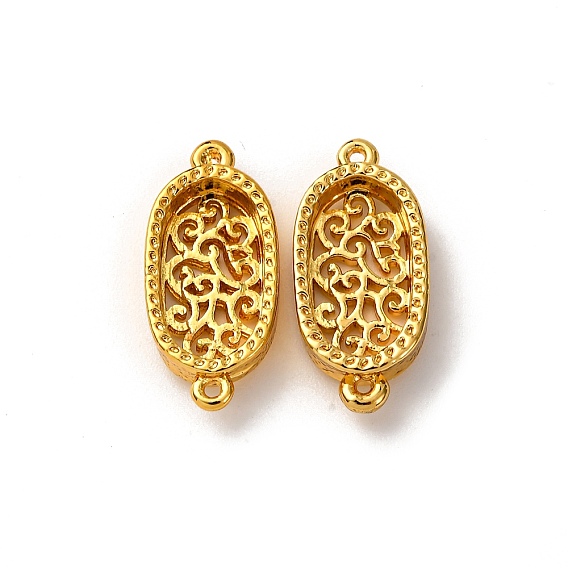 Овальные латунные коннекторы с кабошонами, долговечный, стойки покрытие, без свинца и без кадмия