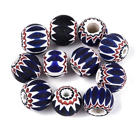 Handgefertigte Millefiori-Glas-Rondelle-Perlen, Chevron-Perlen