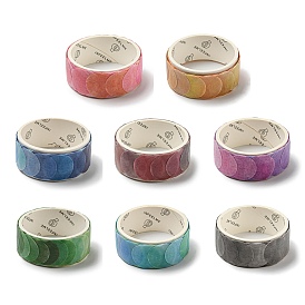 Round Adhesive Decorative Paper Tapes, Dots Stickers Roll, for Scrapbooking, Diary, Planner, Envelope & Notebooks